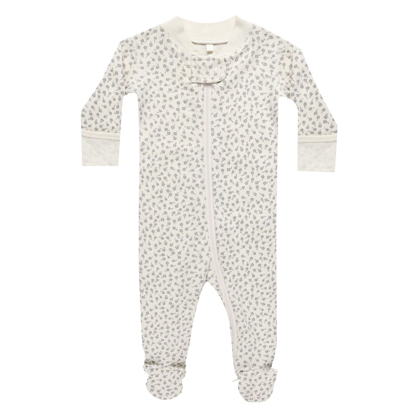 Zip Long Sleeve Sleeper Footie - Scatter - Ivory - FINAL SALE
