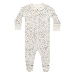 Zip Long Sleeve Sleeper Footie - Scatter - Ivory - FINAL SALE