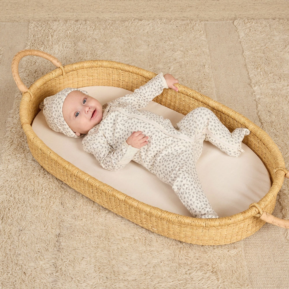 Zip Long Sleeve Sleeper Footie - Scatter - Ivory - FINAL SALE