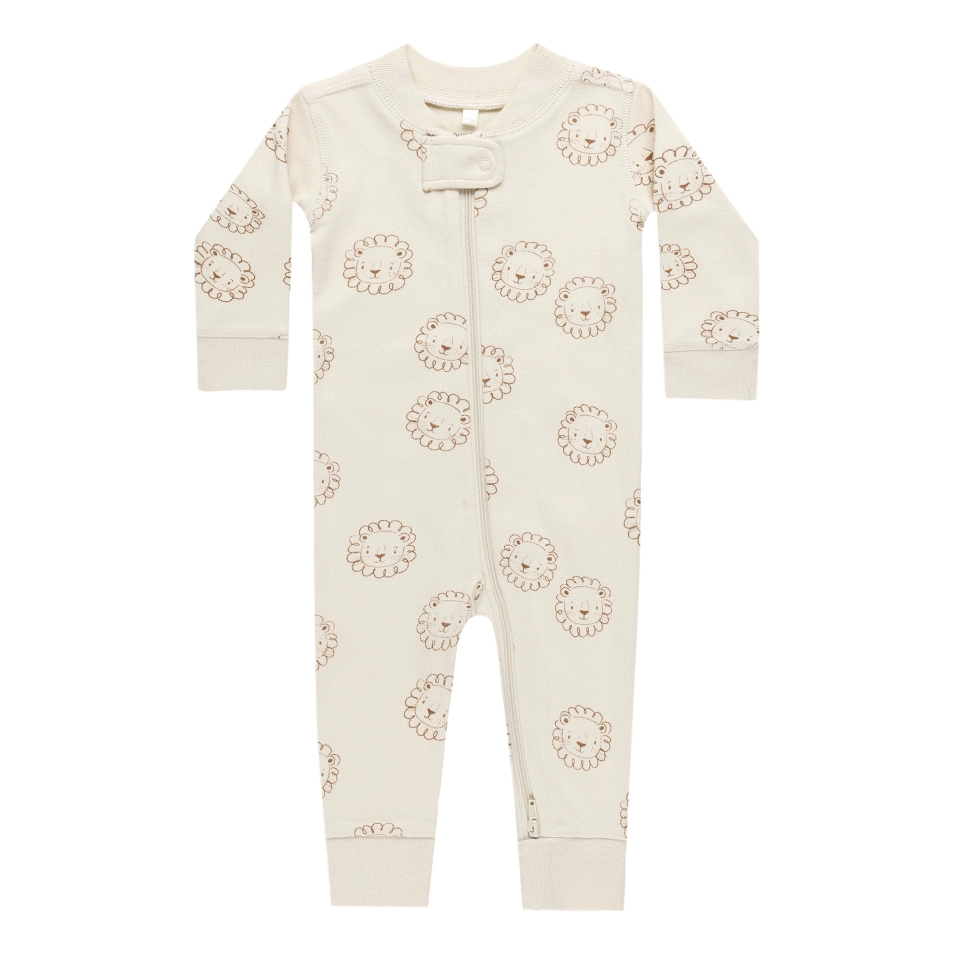 Zip Long Sleeve Sleeper - Lions - Natural - FINAL SALE