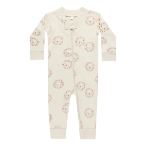 Zip Long Sleeve Sleeper - Lions - Natural - FINAL SALE