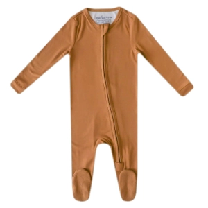 Zip-up Footie - Camel