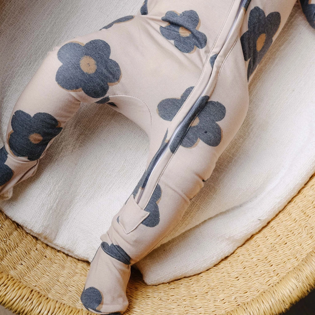 Zip-up Footie - Gemma in Tan