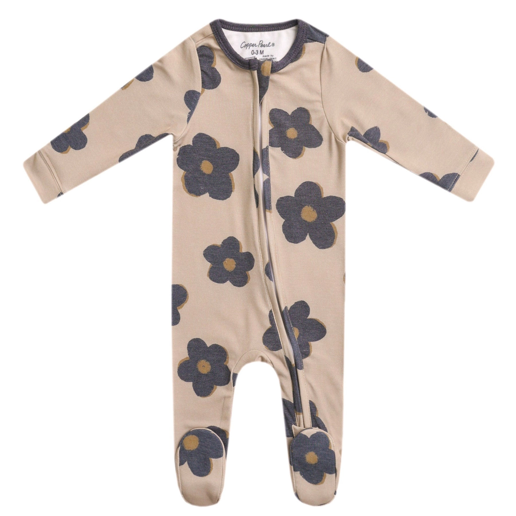 Zip-up Footie - Gemma in Tan
