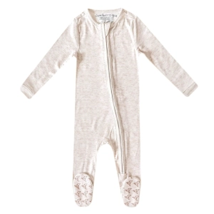 Zip-up Footie - Oat
