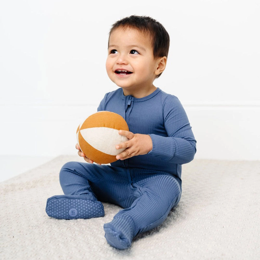 Zipper Footie - Harrison Ribbed