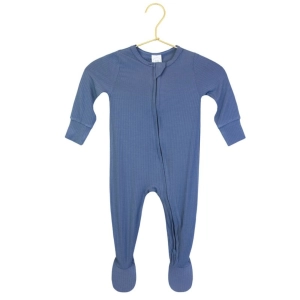 Zipper Footie - Harrison Ribbed