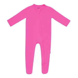 Zipper Footie - Raspberry