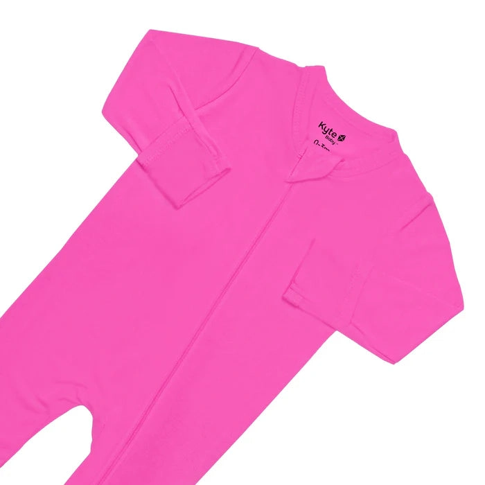 Zipper Footie - Raspberry