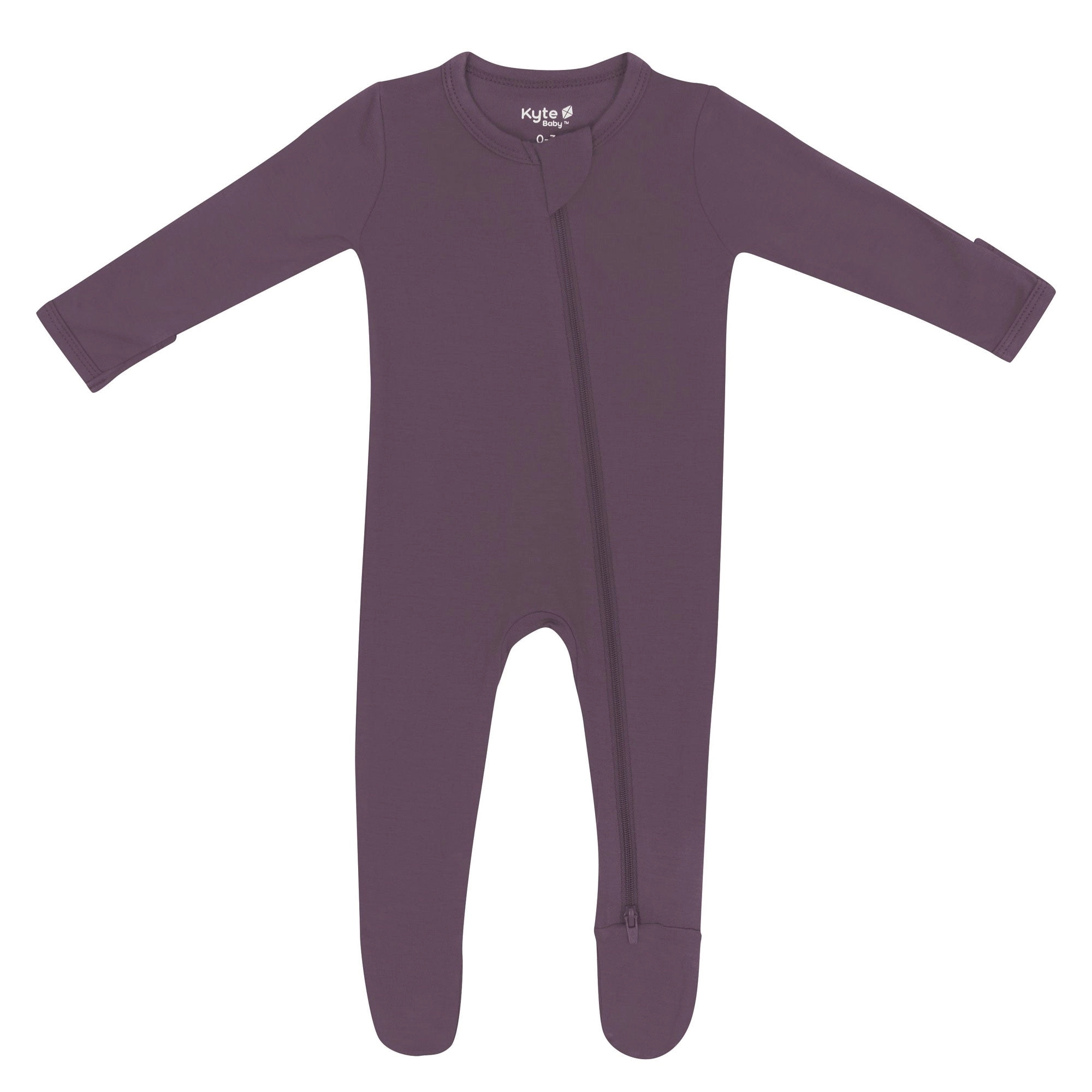 Zippered Footie - Currant