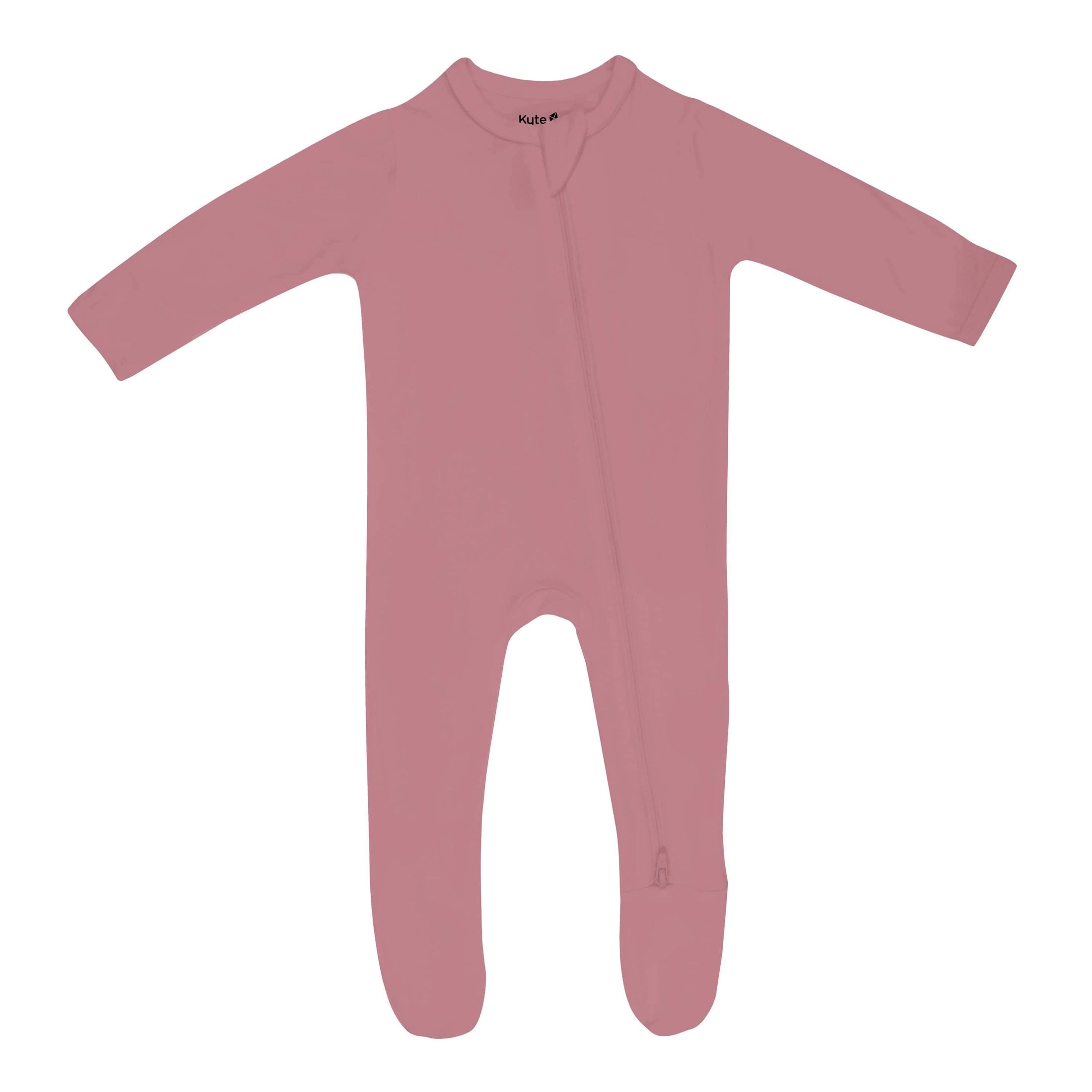 Zippered Footie - Dusty Rose