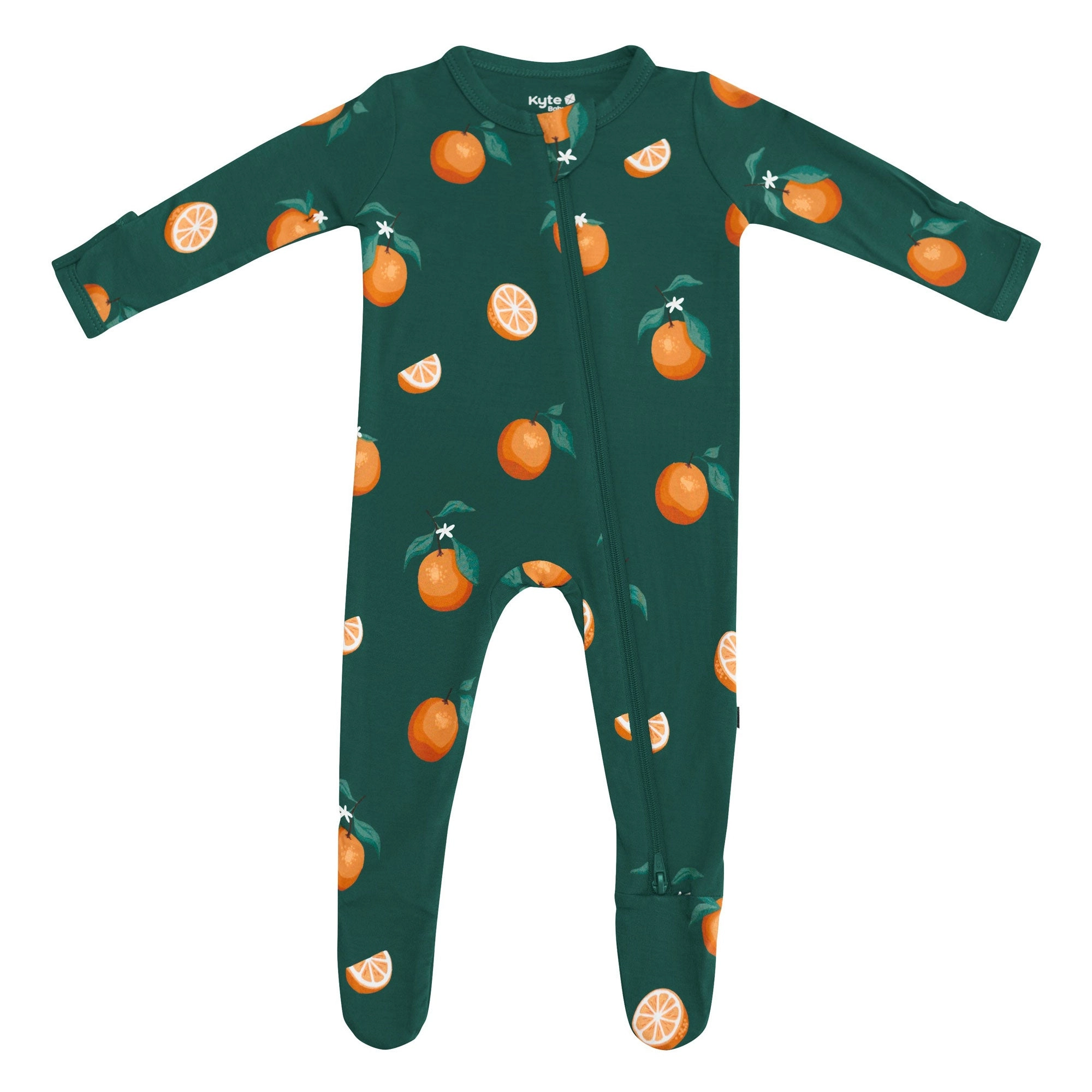 Zippered Footie - Orange
