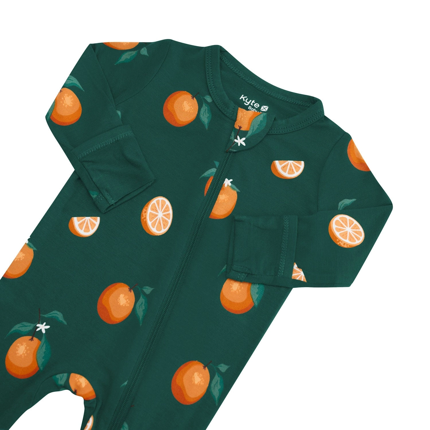 Zippered Footie - Orange