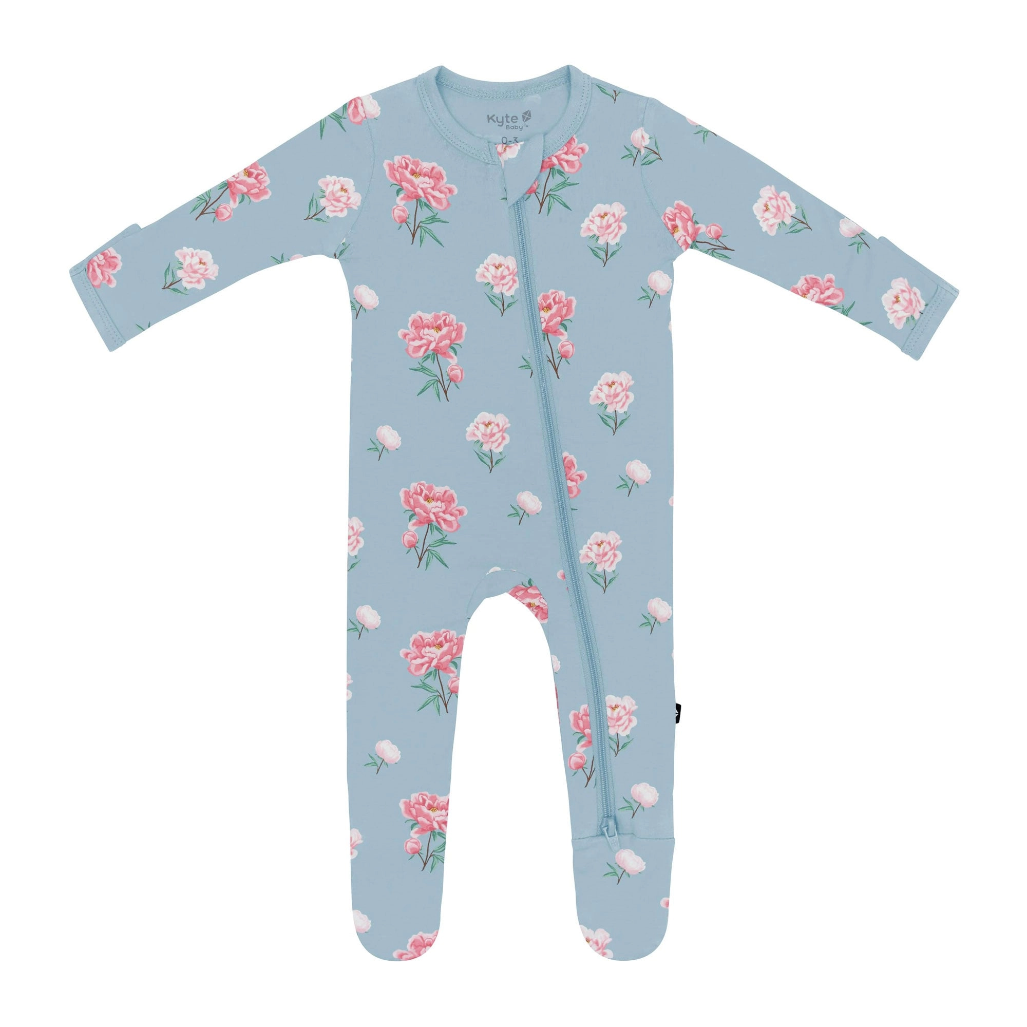Zippered Footie Pajama - Peony