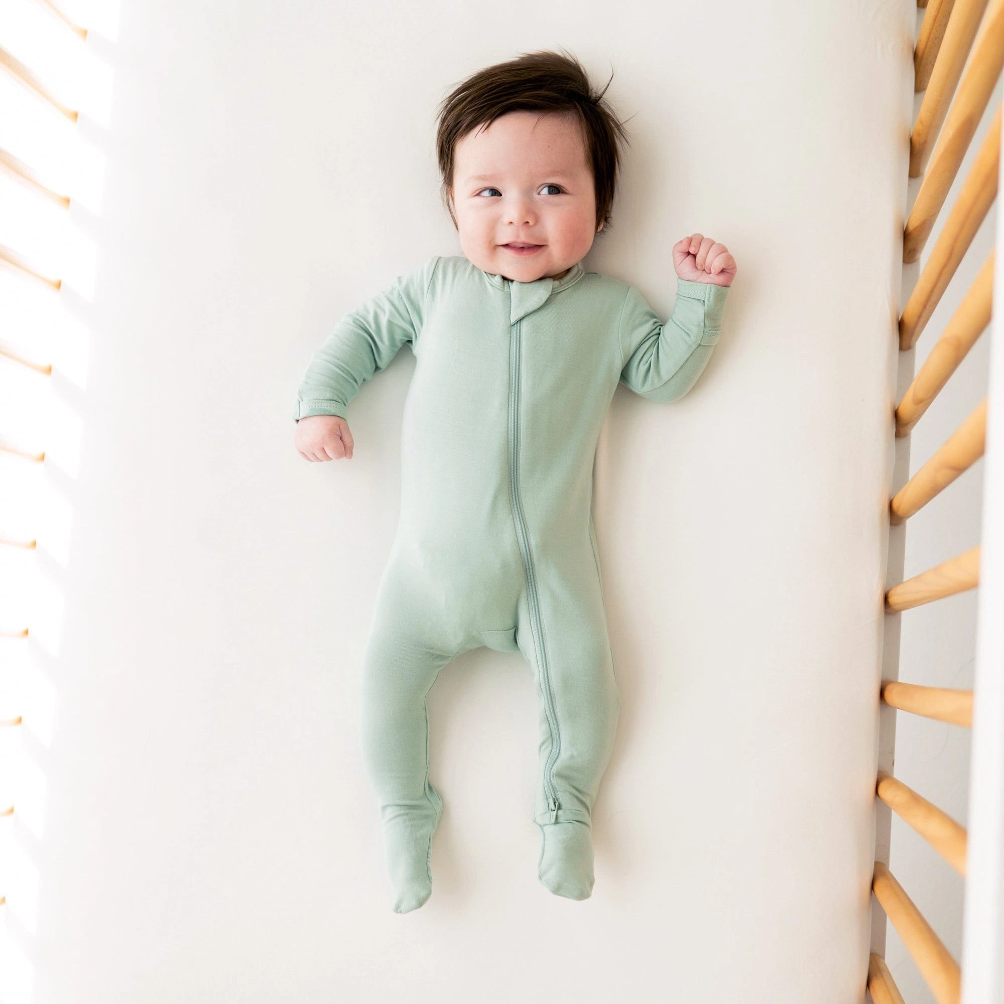 Zippered Footie - Sage