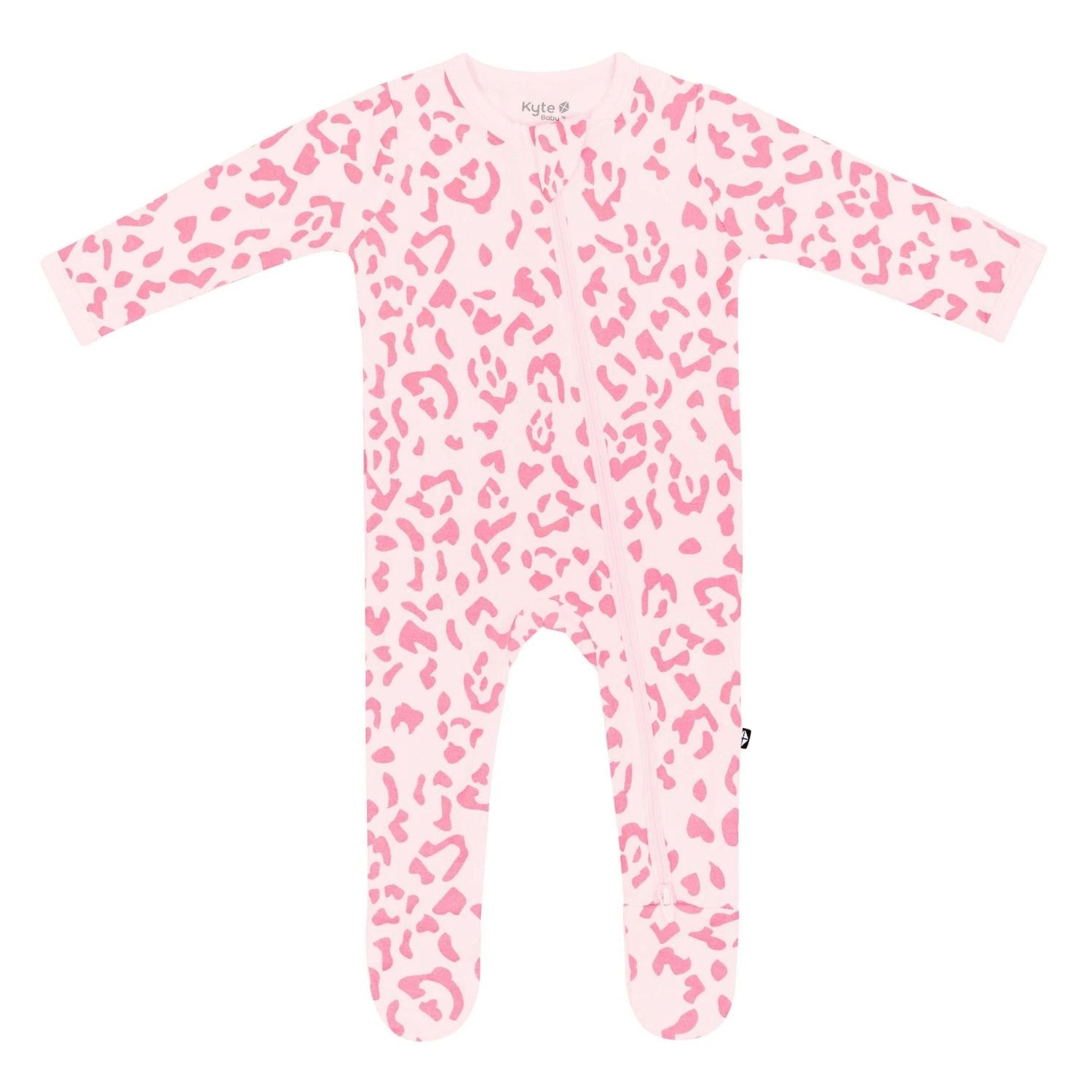 Zippered Footie - Sakura Leopard