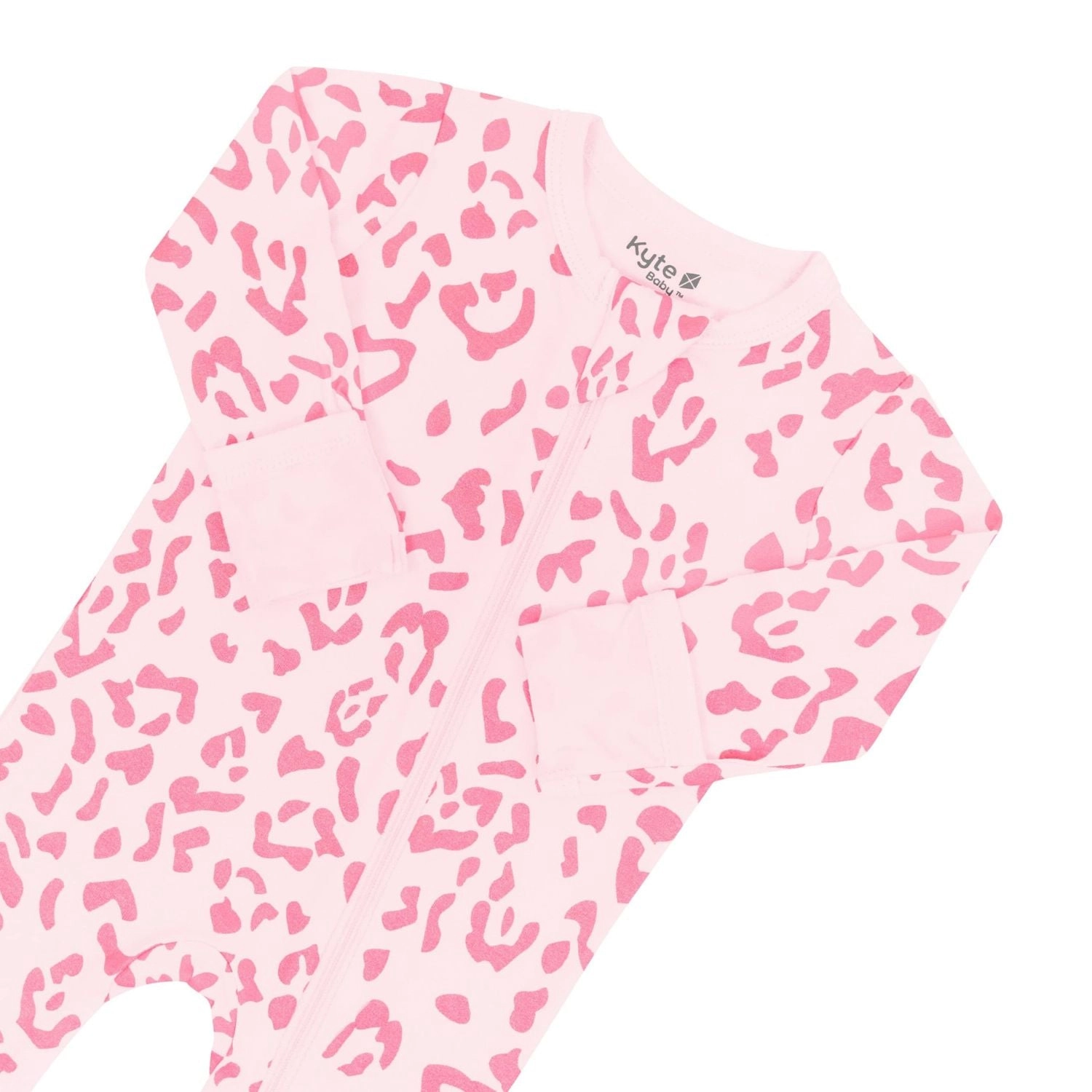 Zippered Footie - Sakura Leopard