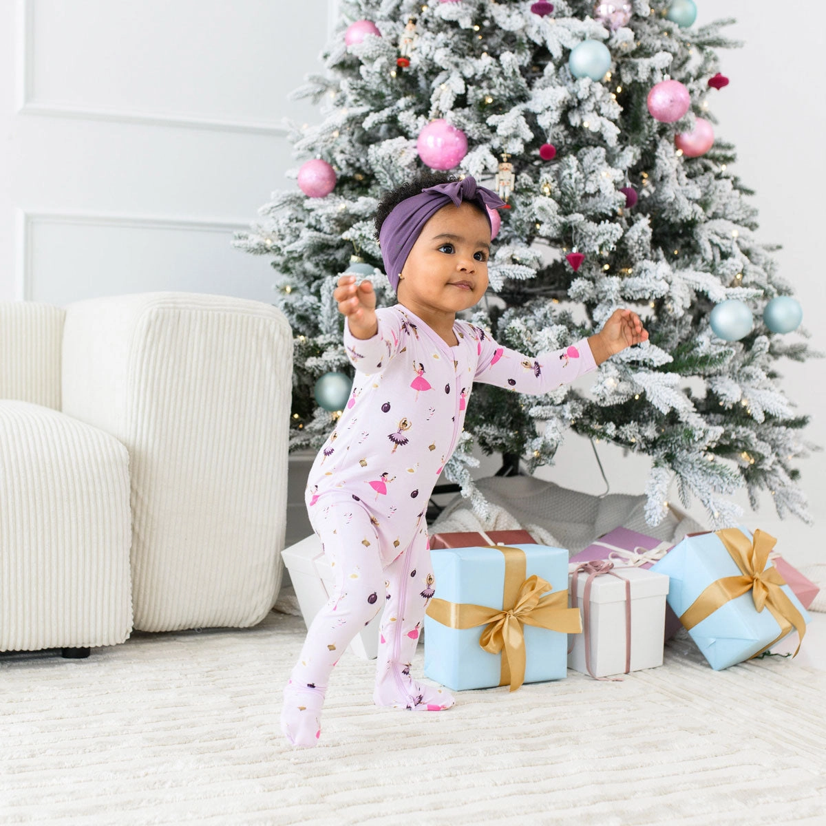 Zippered Footie - Sugar Plum