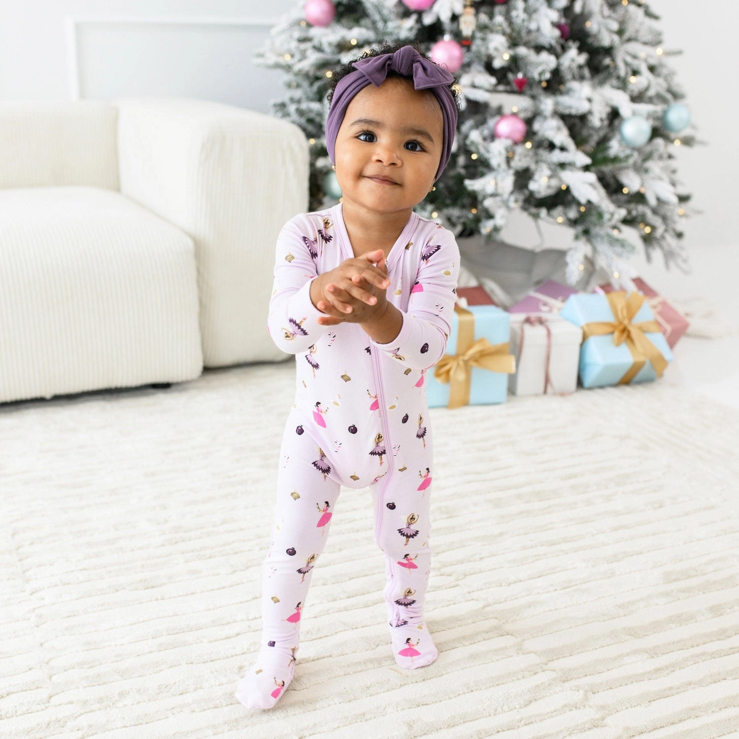 Zippered Footie - Sugar Plum